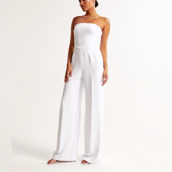 Abercrombie Strapless Crepe Jumpsuit - Picture 1 of 4